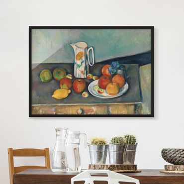 Plakat w ramie - Paul Cézanne - Martwa natura Dzbanek na mleko