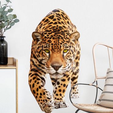 Naklejka na ścianę - Szczezący jaguar