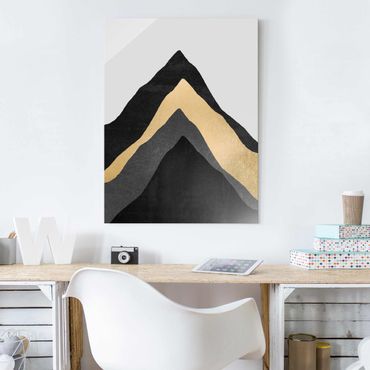 Obraz na szkle - Złotoen Mountain czarno-biały