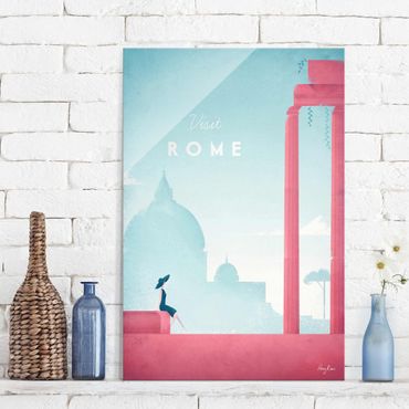 Obraz na szkle - Plakat podróżniczy - Rzym