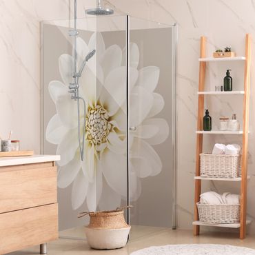 Tylna ścianka prysznicowa - Dahlia White Taupe Pastel Centered