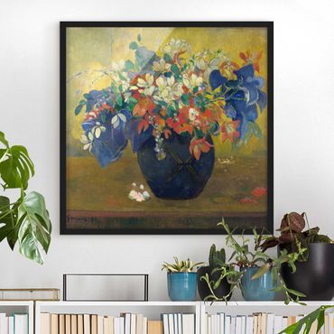 Plakat w ramie - Paul Gauguin - Wazon z kwiatami