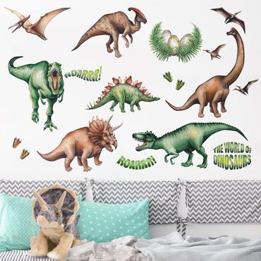 Naklejka na ścianę - Świat dinozaurów
