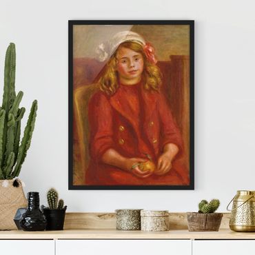 Plakat w ramie - Auguste Renoir - Młoda dziewczyna z pomarańczą