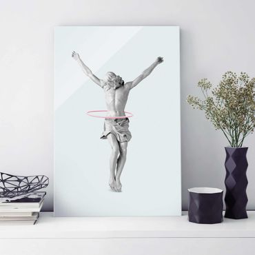 Obraz na szkle - Jezus z hula-hopem