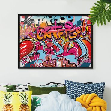 Plakat w ramie - HipHop Graffiti