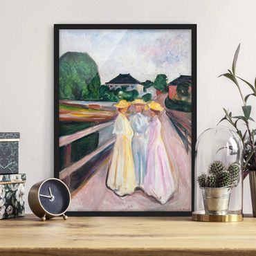 Plakat w ramie - Edvard Munch - Trzy dziewczynki
