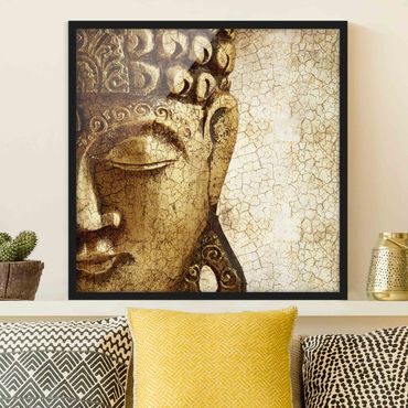 Plakat w ramie - Budda w stylu vintage