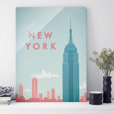 Obraz na szkle - Plakat podróżniczy - Nowy Jork