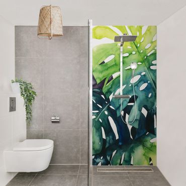 Tylna ścianka prysznicowa - Exotic Foliage - Monstera