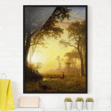 Plakat w ramie - Albert Bierstadt - Słoneczna polana