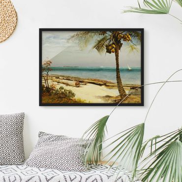 Plakat w ramie - Albert Bierstadt - Wybrzeże w tropikach