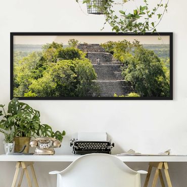 Plakat w ramie - Piramida w Calakmul