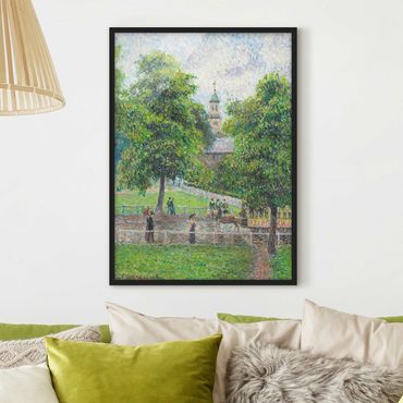 Plakat w ramie - Camille Pissarro - Kościół św.