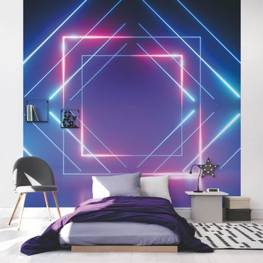 Fototapeta - Geometrical Neon Light