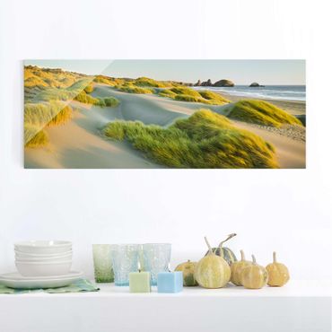 Obraz na szkle - Wydmy i trawy nad morzem