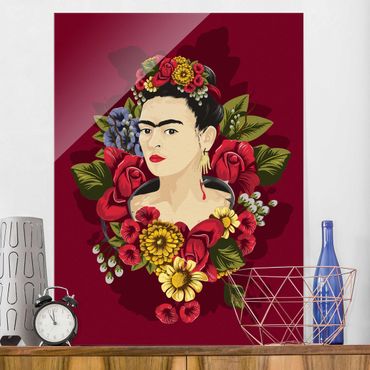 Obraz na szkle - Frida Kahlo - Róże
