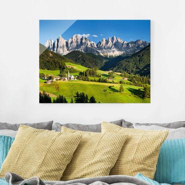 Obraz na szkle - Geislerspitzen w Południowym Tyrolu