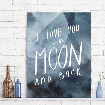 Obraz na szkle - Miłość niebieska - Księżyc