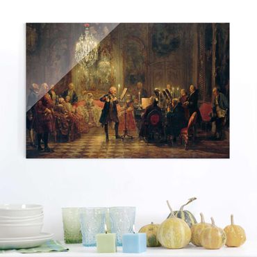 Obraz na szkle - Adolph von Menzel - Koncert fletowy