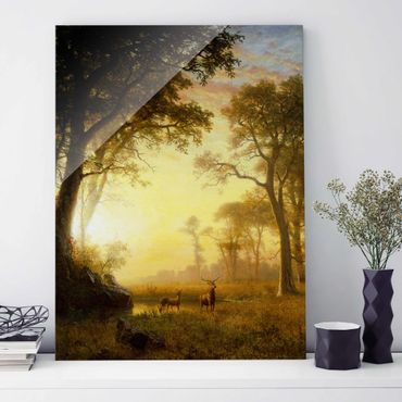 Obraz na szkle - Albert Bierstadt - Słoneczna polana