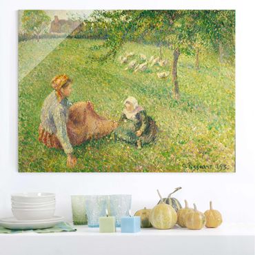 Obraz na szkle - Camille Pissarro - Pasterz gęsi