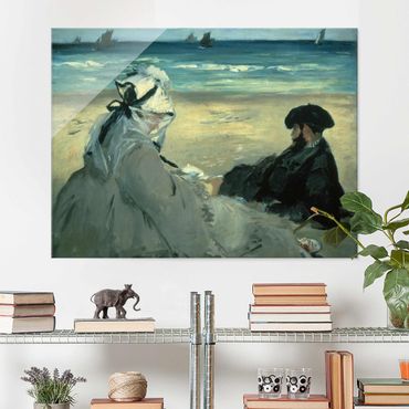 Obraz na szkle - Edouard Manet - Na plaży
