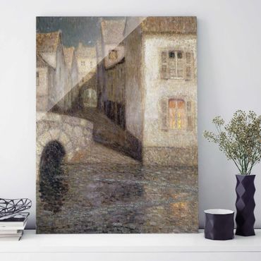 Obraz na szkle - Henri Le Sidaner - Domy nad rzeką