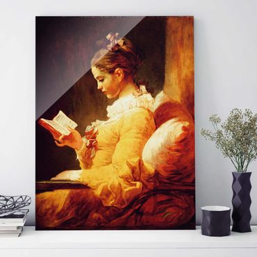 Obraz na szkle - Jean Honoré Fragonard - Czytająca dziewczyna