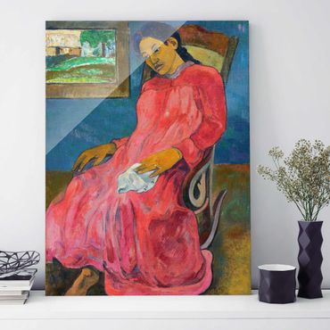 Obraz na szkle - Paul Gauguin - Kobieta melancholijna