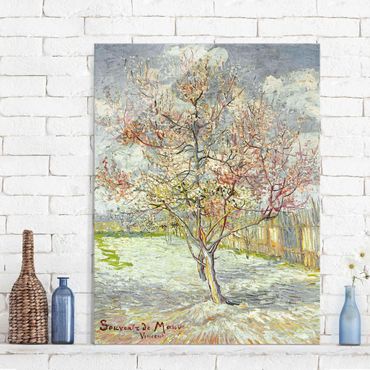 Obraz na szkle - Vincent van Gogh - Kwitnące drzewa brzoskwiniowe