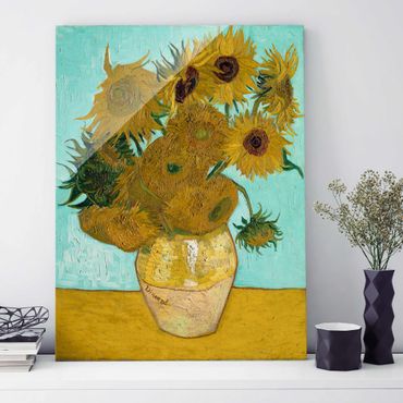 Obraz na szkle - Vincent van Gogh - Wazon ze słonecznikami