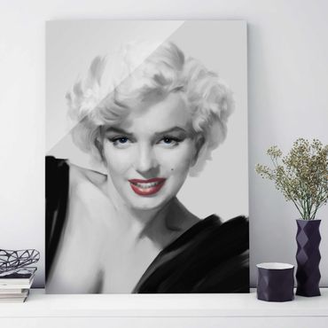Obraz na szkle - Marilyn na sofie
