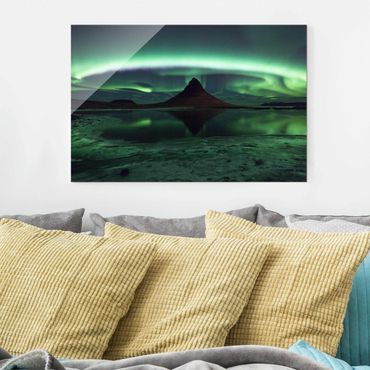 Obraz na szkle - Światło polarne na Islandii