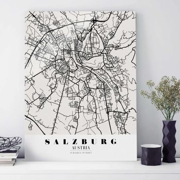 Obraz na szkle - City Map Salzburg - Klasyczna