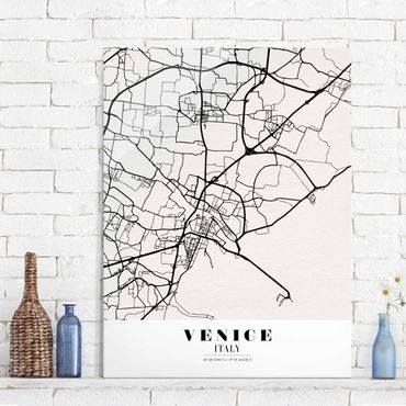 Obraz na szkle - Mapa miasta Wenecja - Klasyczna