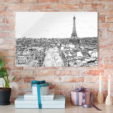 Obraz na szkle - Studium miasta - Paryż