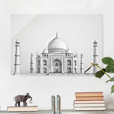 Obraz na szkle - Taj Mahal w kolorze szarym