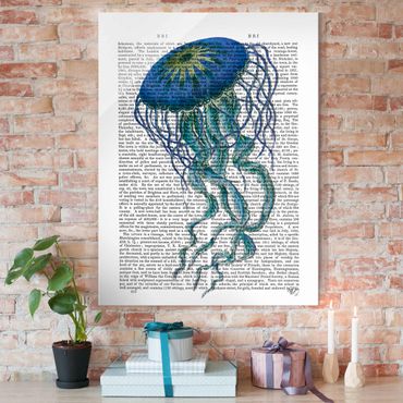 Obraz na szkle - Czytanie o zwierzętach - Meduza