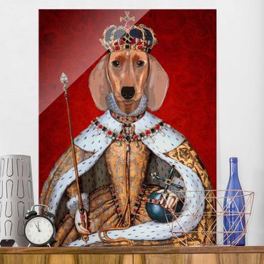 Obraz na szkle - Portret zwierzęcia - Królewna jamniczka