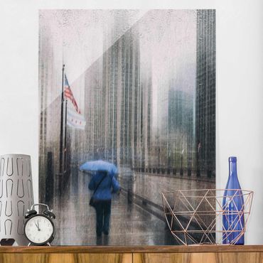 Obraz na szkle - Rainy Chicago