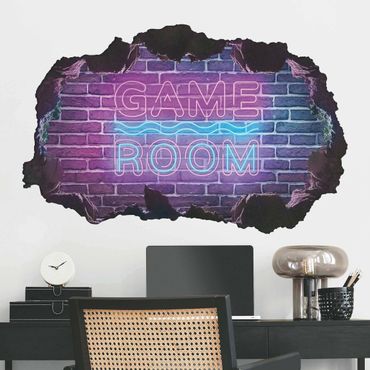 Naklejka na ścianę - Neon Text Game Room