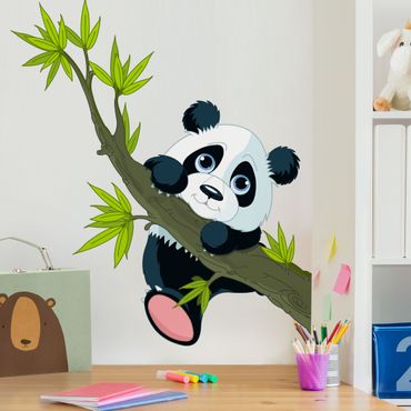 Naklejka na ścianę - Panda wspinająca się