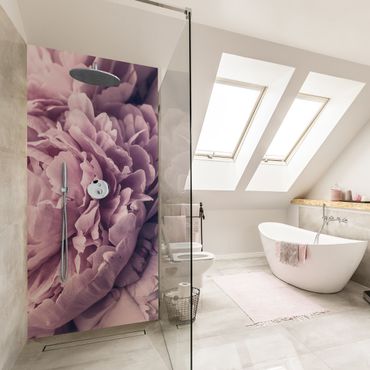 Tylna ścianka prysznicowa - Purple Peony Blossoms