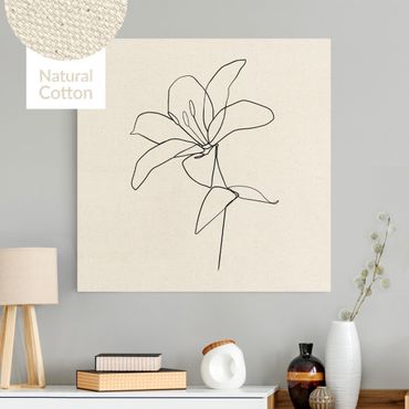 Obraz na naturalnym płótnie - Linia Art Blossom czarno-biały