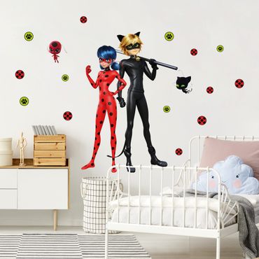 Naklejka na ścianę  - Miraculous Ladybug And Cat Noir Are Ready