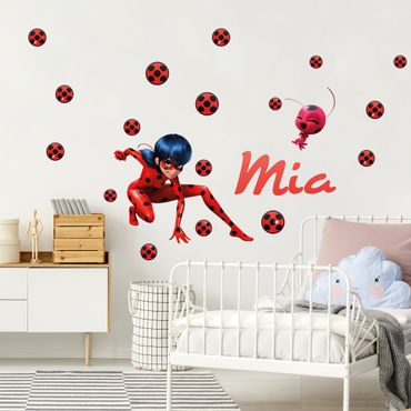 Naklejka na ścianę  - Miraculous Ladybug Customised Name