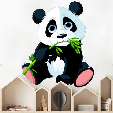 Naklejka na ścianę - Snacking Panda