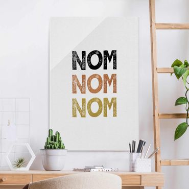 Obraz na szkle - Kuchnia Nom Cytat