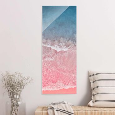 Obraz na szkle - Ocean w kolorze różowym